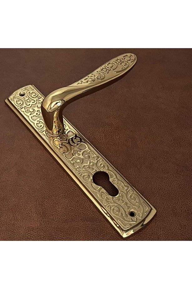 Özen Handles İmza Titanyum ZK19 Zamak Aynalı Yale Çelik Kapı Kolu Sağ Basar Tek Yön - 6