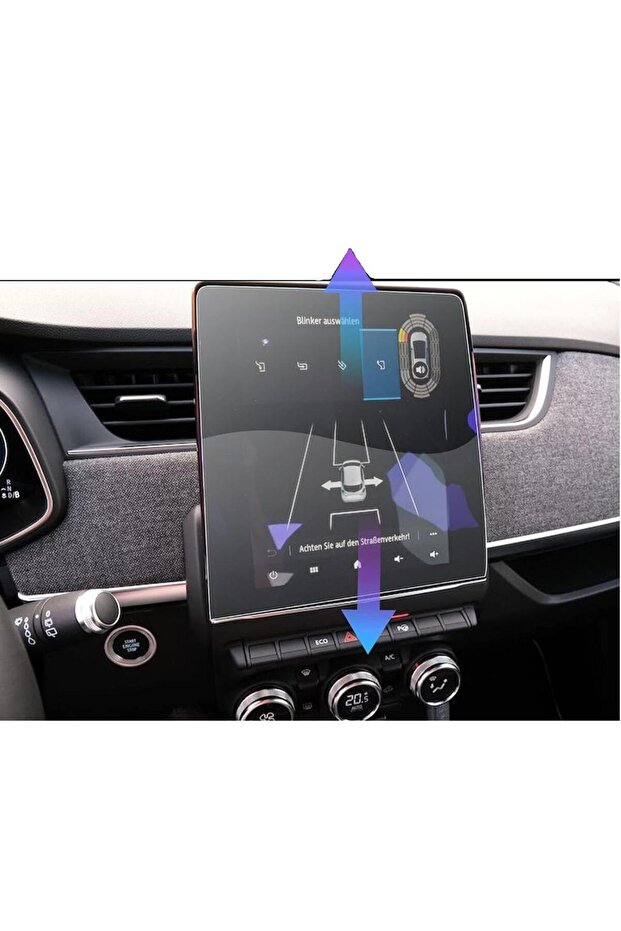 رينو كابتور 9.3 بوصة واقي شاشة الوسائط المتعددة شفاف - 2