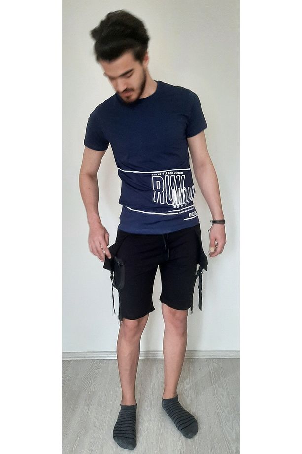 Yazlık Erkek Şort Siyah - 7