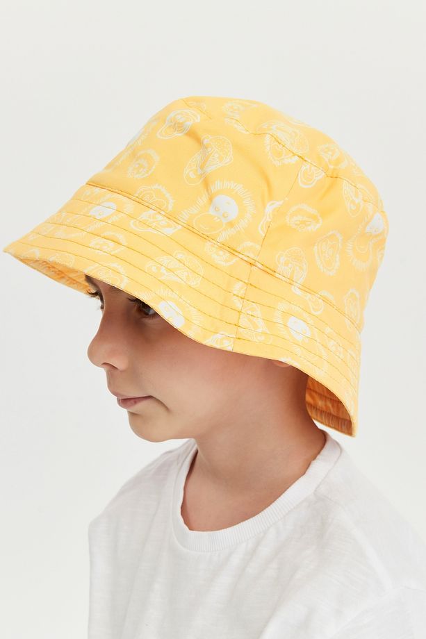 Erkek Çocuk Desenli Bucket Şapka - 4