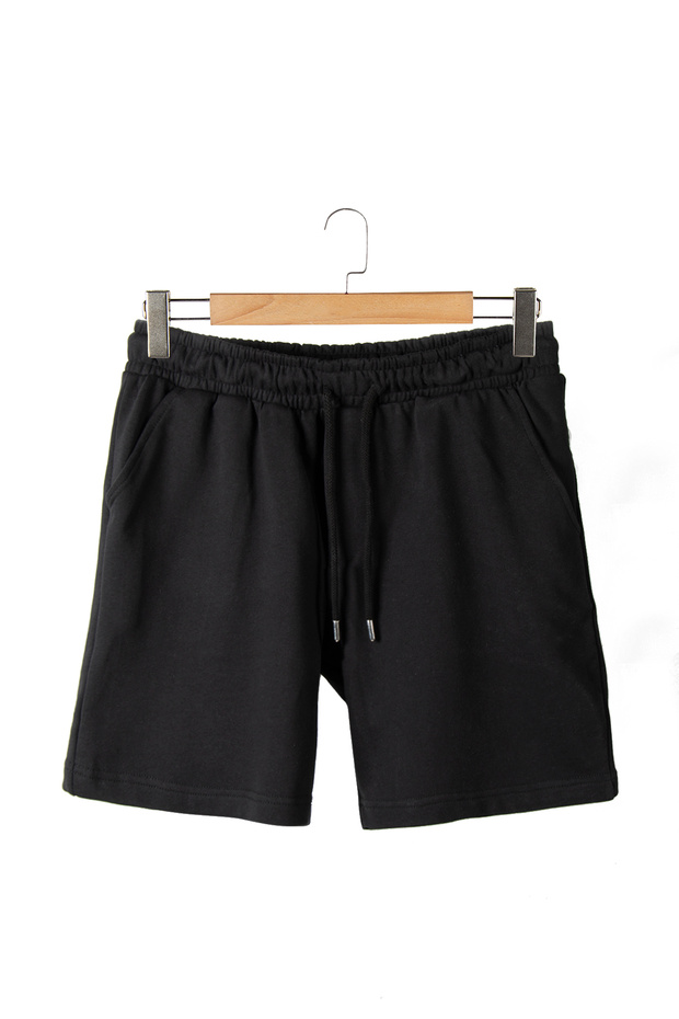 Erkek Siyah Basic Regular Fit Şort & Bermuda - 1