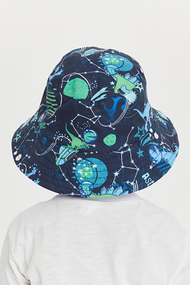 قبعة دلو منقوشة للأولاد 7011 - 4