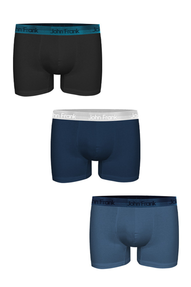 ÜÇLÜ PREMIUM BLACK BOXER - 1