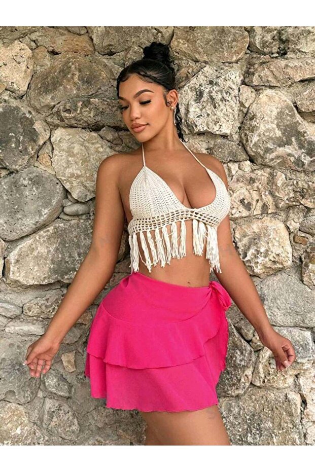 Design tulle pareo skirt