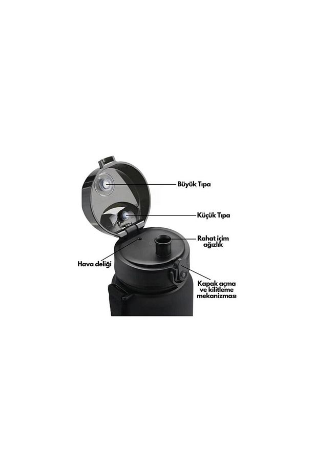 500ml Tutma Destekli Soft-Touch Tritan Su Matarası (Mor) 1215 - 3