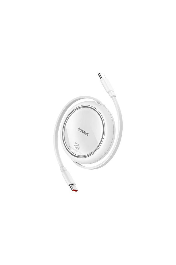 Free2 Draw Mini Makaralı Type-C to Type-C 100W Kablo 1m. Beyaz - 4