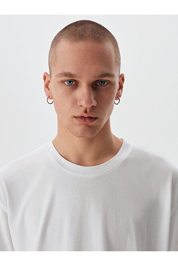 Oversıze Beyaz T-shırt - 4