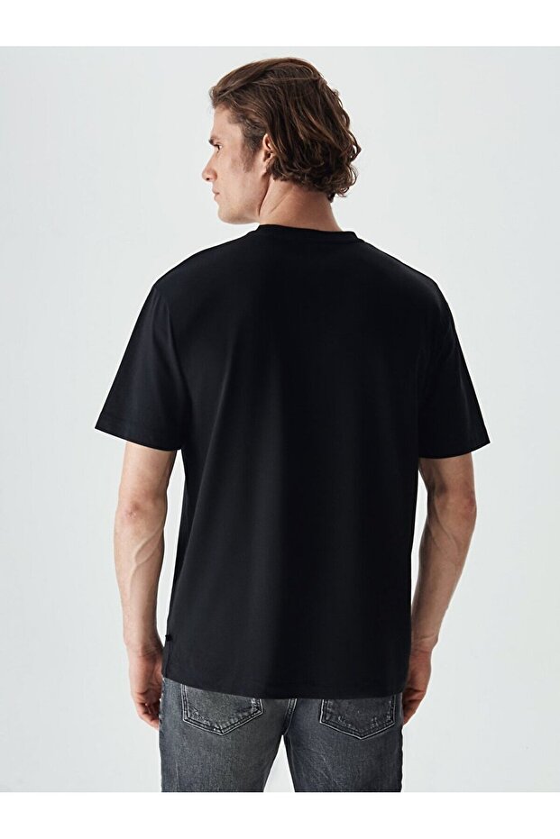 Oversıze Siyah T-shırt - 3