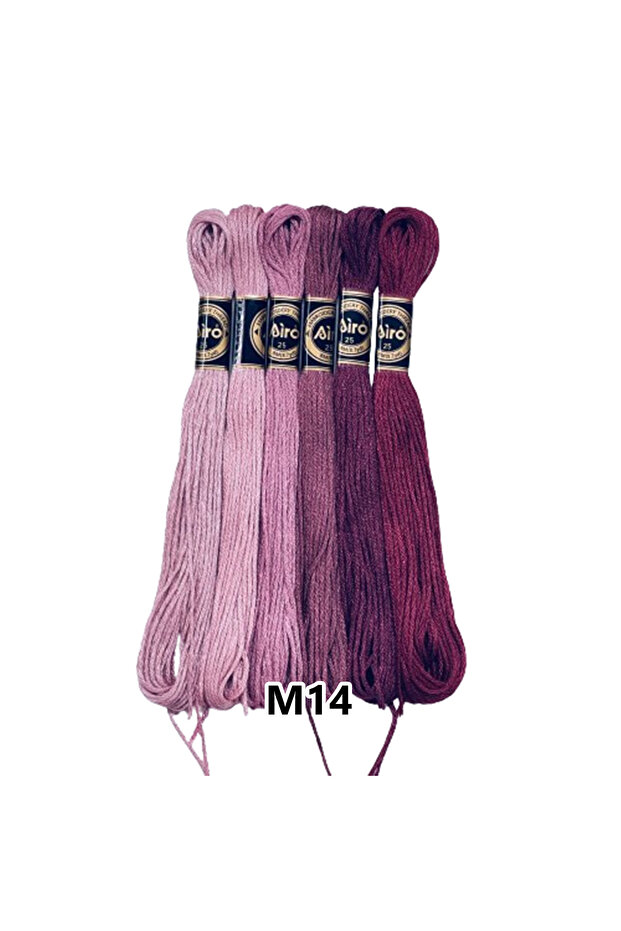 Airo Muline Etamine Cotton Embroidery Thread Set of 6
