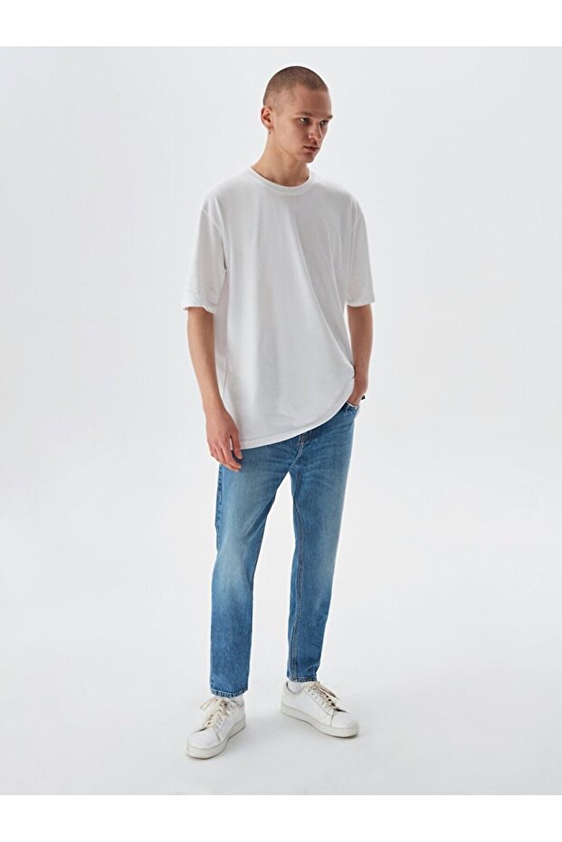 Oversıze Beyaz T-shırt - 1