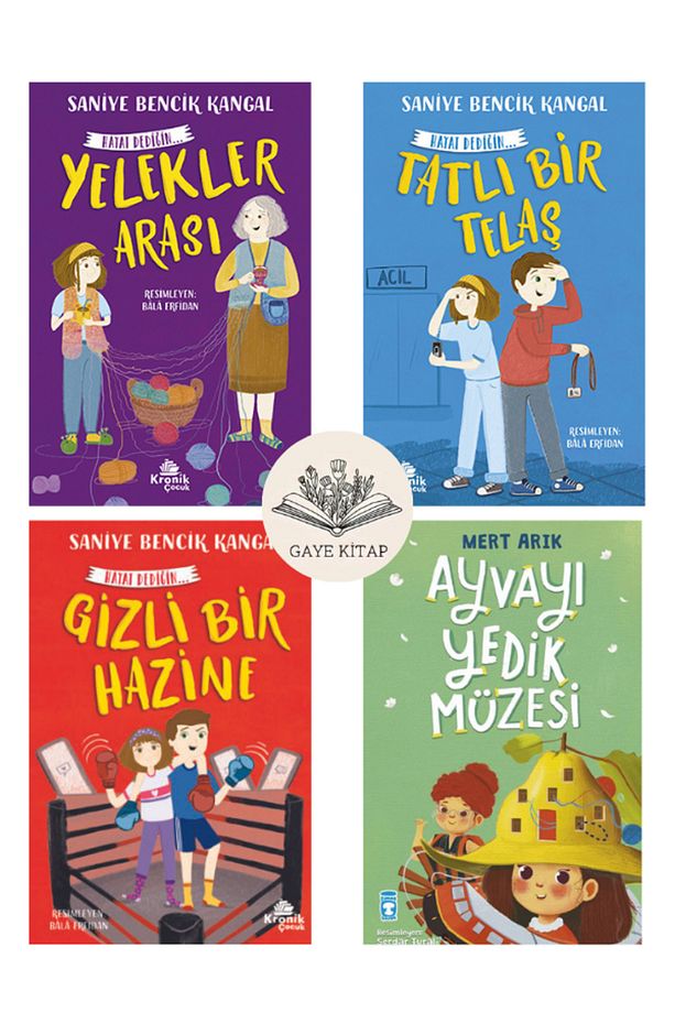 Yelekler Arası - Tatlı Bir Telaş - Gizli Bir Hazine - Ayvayı Yedik Müzesi ( 4 Kitap Set ) - 1