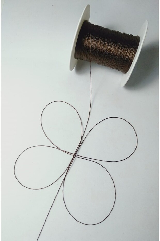 0.5 mm 50 Meter Prayer Bead String, Brown Color
