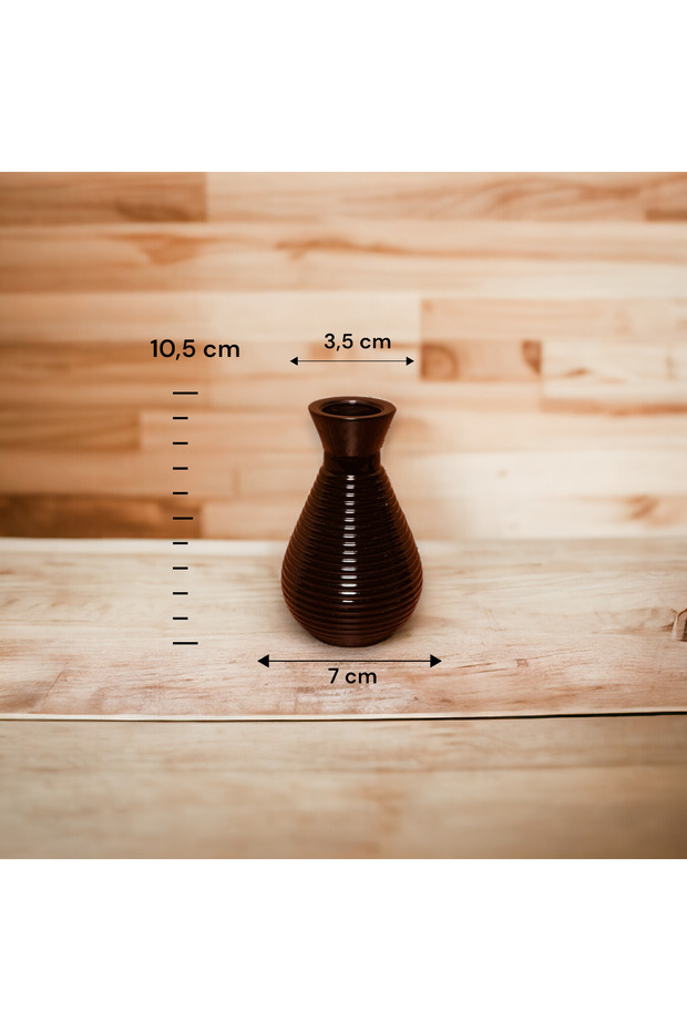 Mini Siyah Cam Vazo - 2