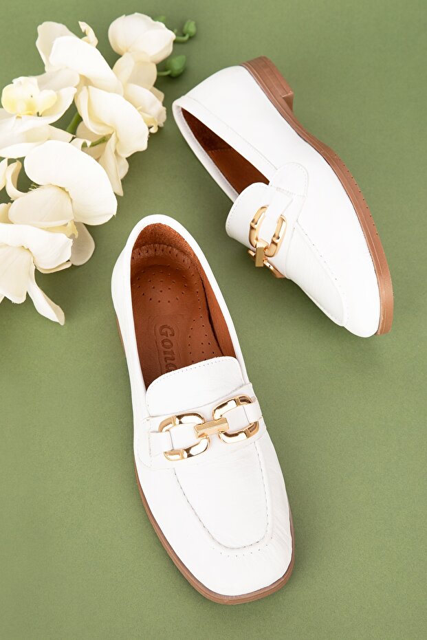 Genuine Leather Women's Square Toe Loafer esl.b06