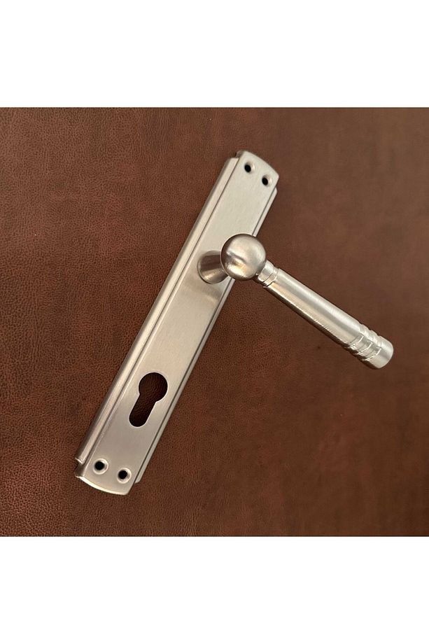 Osmanlı Topkapı Handles Saten Aynalı Yale Çelik Kapı Kolu Sağ Basar Tek Taraf - 4