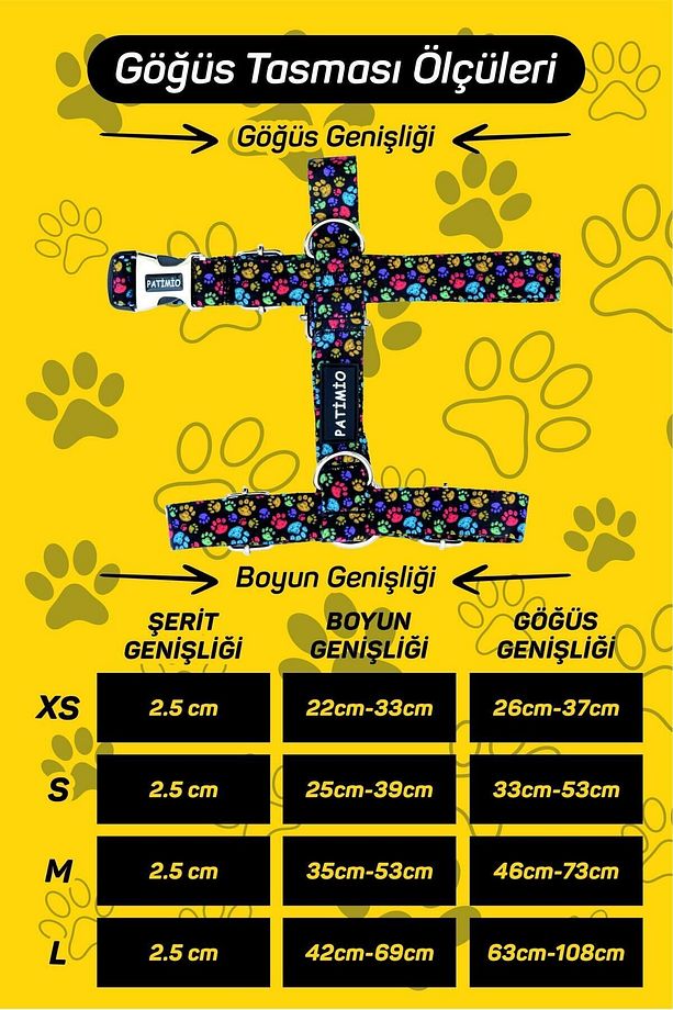 Pink Bones Köpek Göğüs, Boyun Ve Gezdirme Tasma Seti - 9