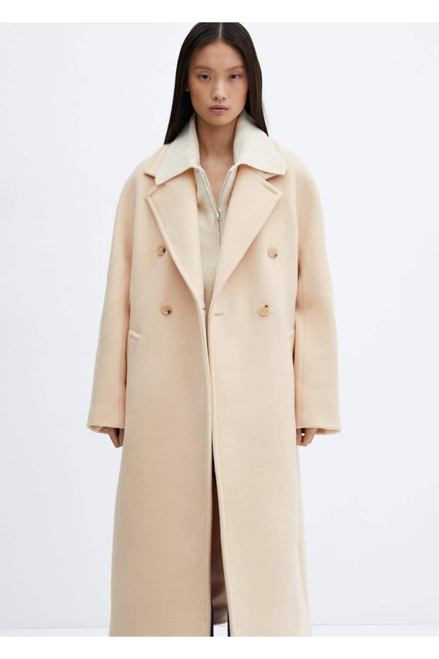 Manteco Wool Overcoat with Flap