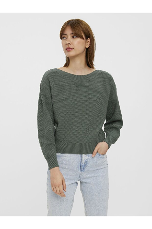 Strickpullover U-Boot-Ausschnitt - 1