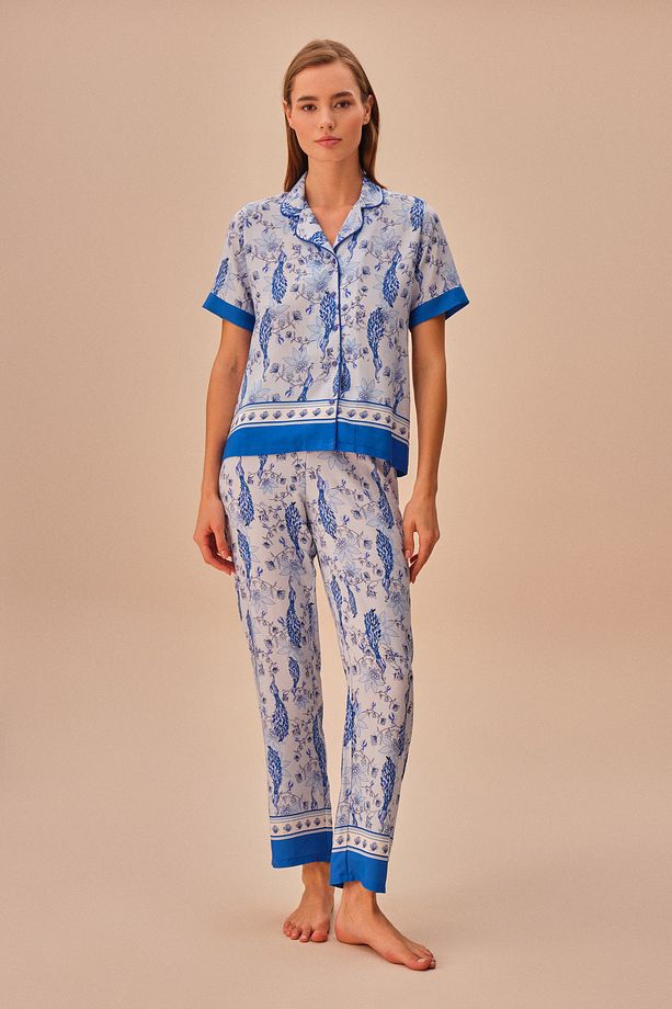 Peafowl Maskülen Pijama Takımı - 1