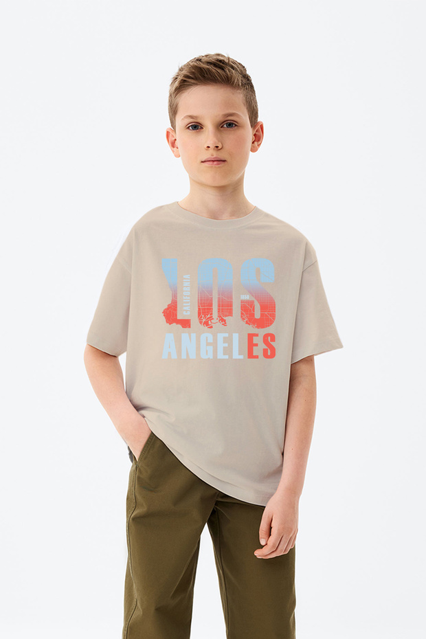 LOS ANGELES Written Map Printed Boy - 1