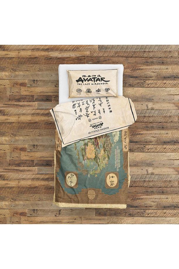 Avatar The Last Airbender Map & Bending Scrolls Çift Taraflı Nevresim Takımı 160 Cm X 220 Cm - 3