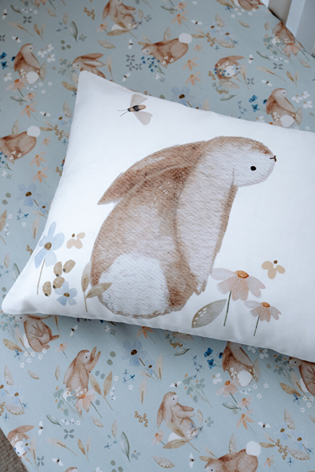 طقم ملاءة مطاطية مفردة من Tavşanlı - Rabbit Garden - 2