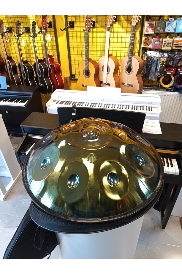 Titanium Handpan 9 nota Re Minör Soft Case Taşıma Çantalı - 1