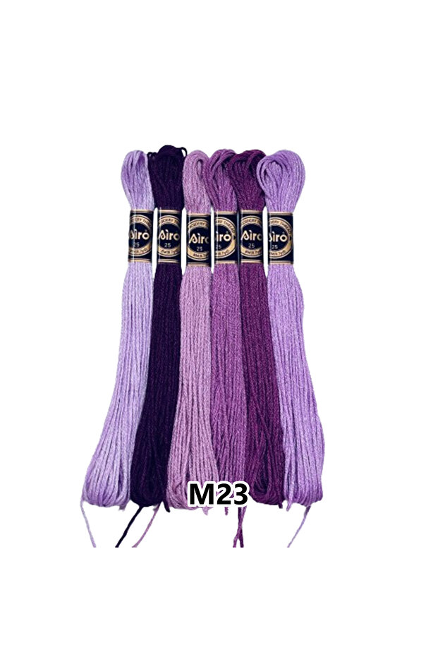 Airo Muline Etamine Cotton Embroidery Thread Set of 6