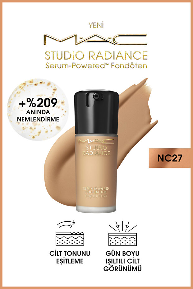 Studio Radiance Serum-Powered ™ Radiant Finish Skin Care Effect Foundation - Nc27 - 30ml