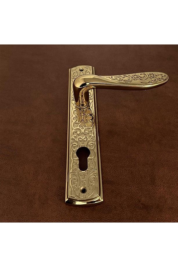 Özen Handles İmza Titanyum ZK19 Zamak Aynalı Yale Çelik Kapı Kolu Sağ Basar Tek Yön - 4