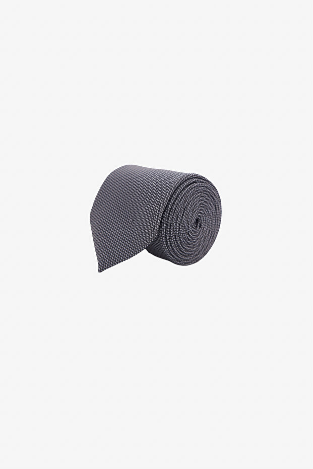 Men's Anthracite-Grey Patterned Tie