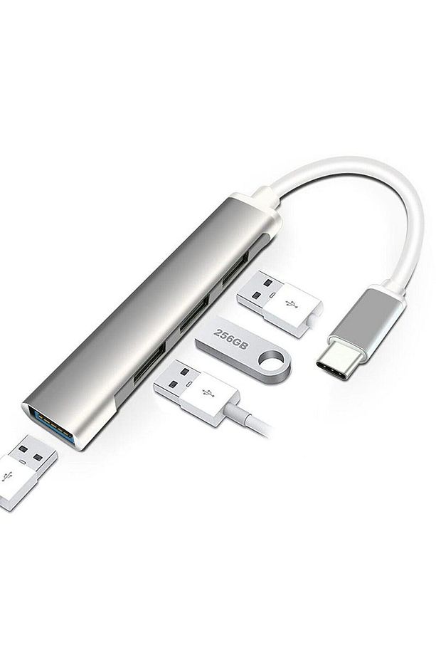 Type-c 4 Girişli Usb Çoğaltıcı Type-c To Usb Hub 4 Ports - 1