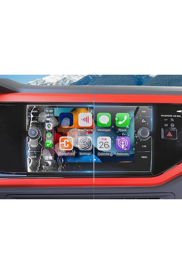 Volkswagen Polo 8 İnç Mat Ekran Koruyucu Multimedya Şeffaf - 5