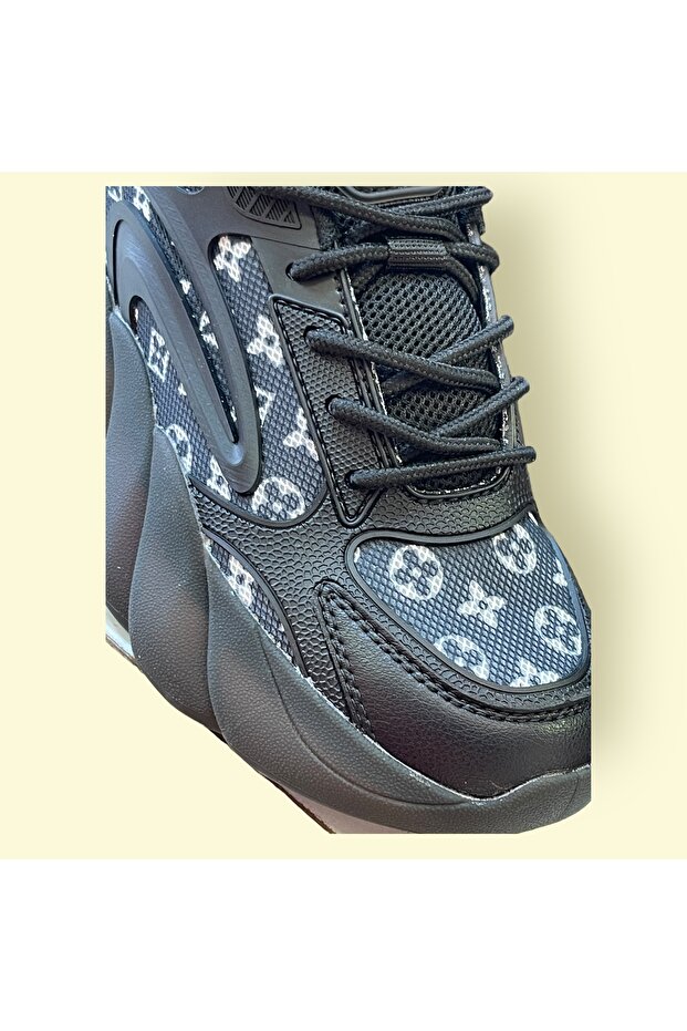 Yüksek Taban Kadın Spor Ayakkabı Yürüyüş - Günlük Kullanıma Uygun Desen Detaylı Model - 3