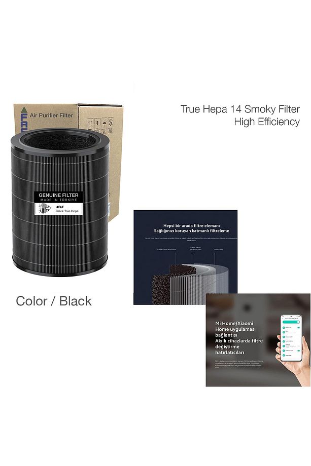 Model 3C Smoke True Hepa 14 Filtre Xiaomi Mi Uyumlu Air Purifier 3C Filtre Model: AC-M14-SC - 6
