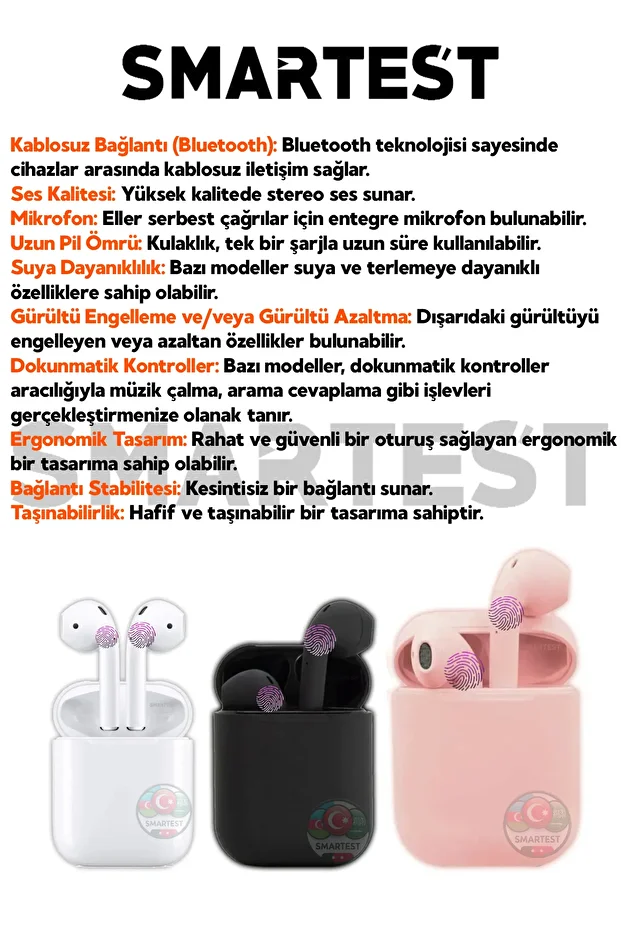 Arama Özellikli ve Tüm Telefonlarla Uyumlu Türkçe Yeni Versiyon Akıllı Saat ve Bluetooth Kulaklık - 6