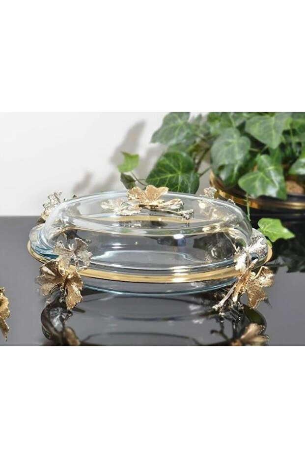 Borcam Gold Butterfly Covered Oval