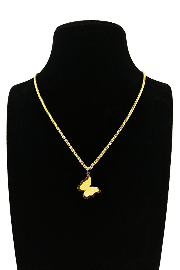 قلادة سلسلة نمط الفراشة اللامعة - 1