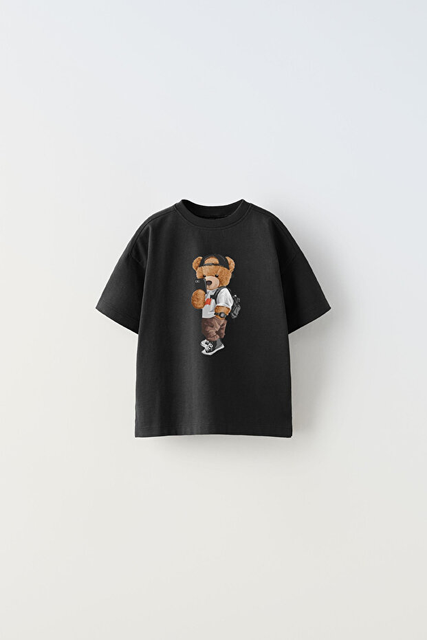 Teddy Bear Printed Children's Oversize T-Shirt