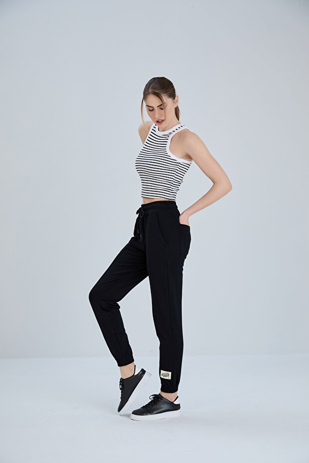 Jogger Cotton Labeled Tracksuit Bottom - Tracksuit Bottom