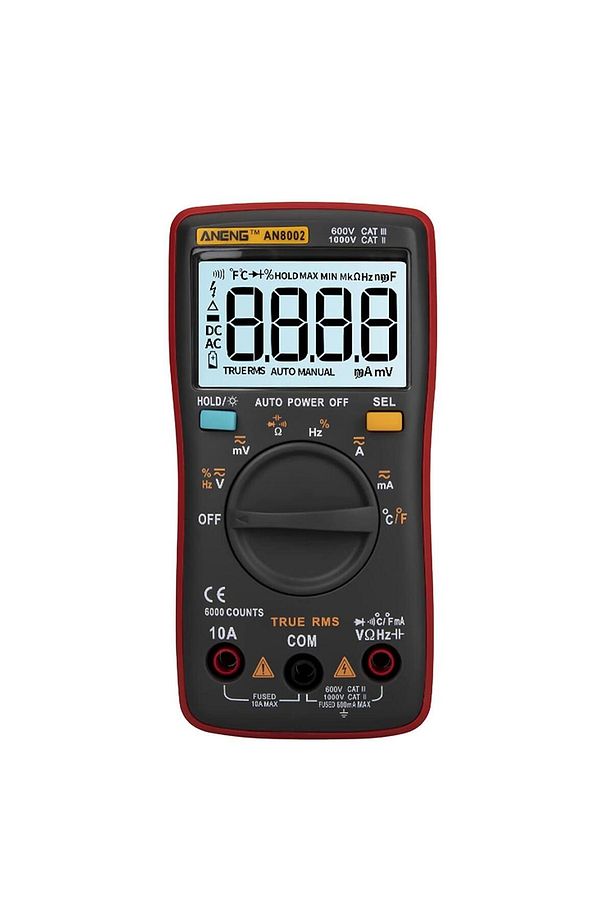 ANENG AN8002 6000 Yüksek Hassasiyetli Dijital Kırmızı Multimetre - 1
