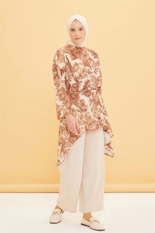 Autumn Leaf Asymmetrical Tunic