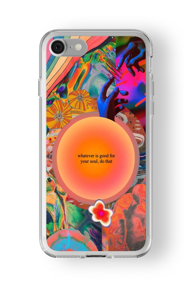 حافظة شفافة مطبوعة بتصميم الروح الحمراء متوافقة مع هاتف iPhone 6 و6s