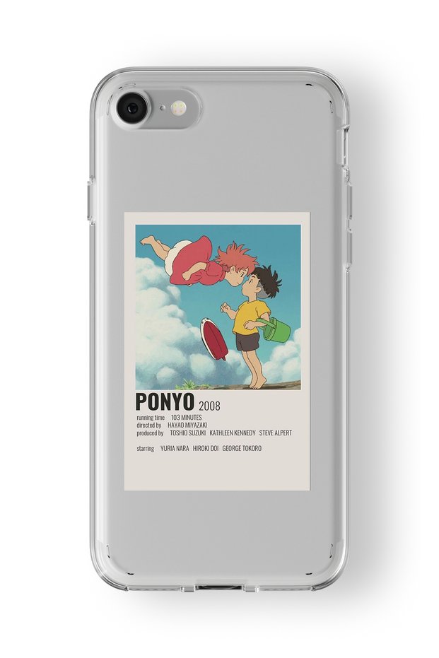 iPhone 6 and 6S Compatible Ponyo Minimalist Poster Design Printed Transparent Case