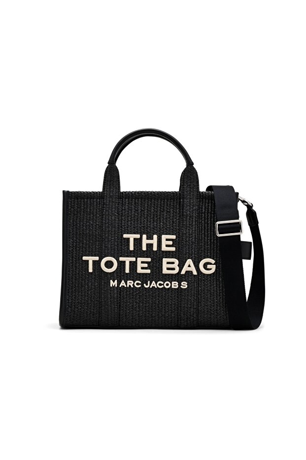 Medium Woven Tote Çanta - 1