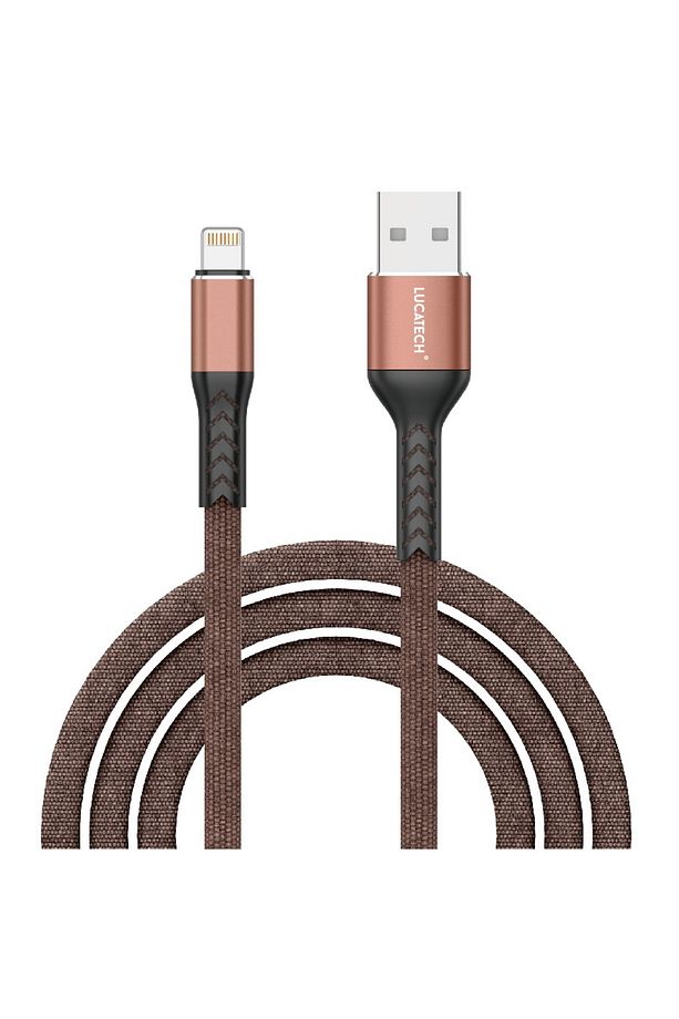 iPhone 14 Pro Uyumlu USB Lightning 2.4 A Hızlı Şarj Ve Data Kablosu 1 mt Örgü Tip Kırılmaz Kablo - 1