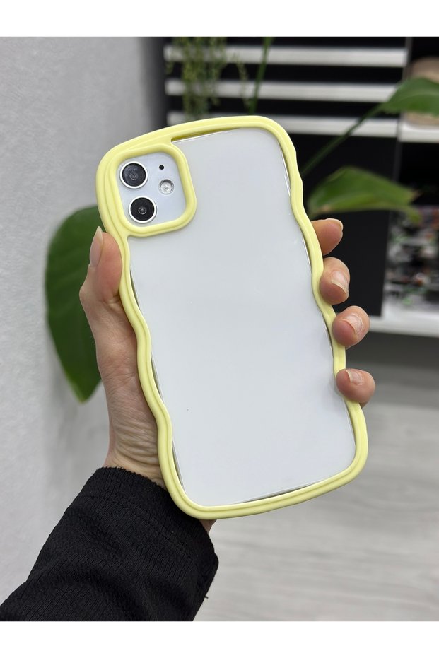 Apple Iphone 11 Compatible Edge Colorful Ripple Anti Impact Transparent Silicone Case