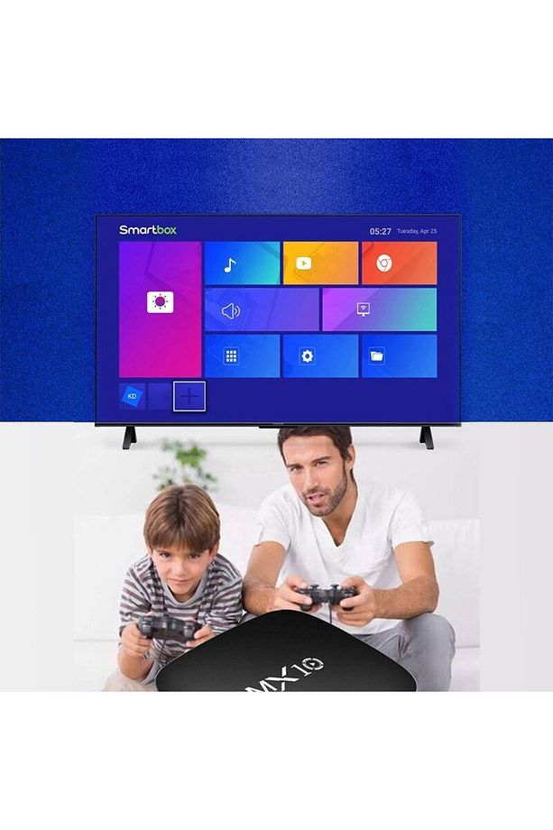 4K Android 11 Smart Tv Box + Stick Wifi Akıllı Tv Kutusu Ve Kumandası Medya Oynatıcı Mx10 Box - 7