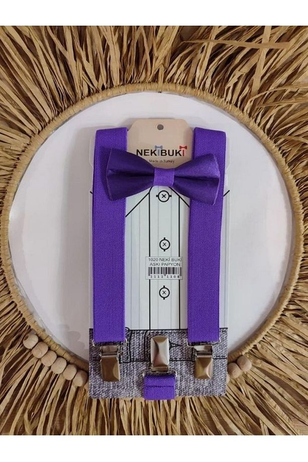 Çocuk Yaş Pantolon Askı Papyon Seti - 1
