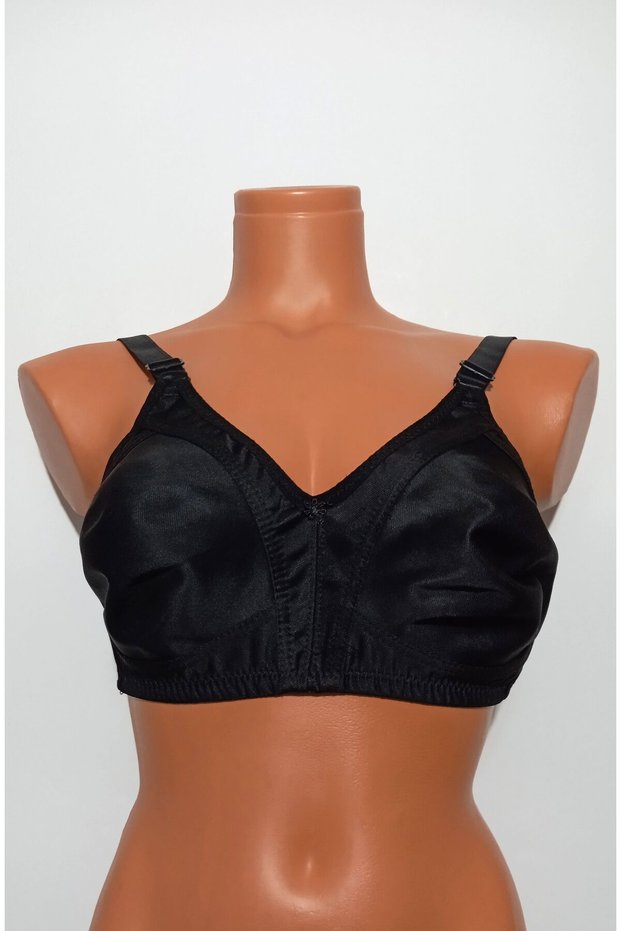 Bra Without Padding, Without Underwire, "Wire-Free" with Fixed Straps, Gathering Effect, B-Cup Eastern She